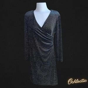 BLACK LONG SLEEVE BODY VINTAGE CON DRESS WITH SPARKLE DETAILS ✨🖤